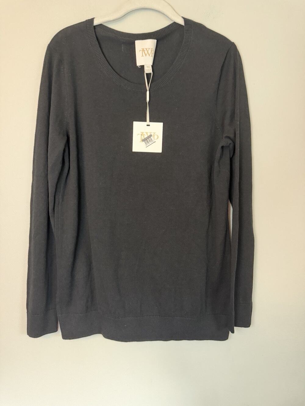 TWP Long Sleeve Thin Knit Sweater Black Women's XS NWT $650